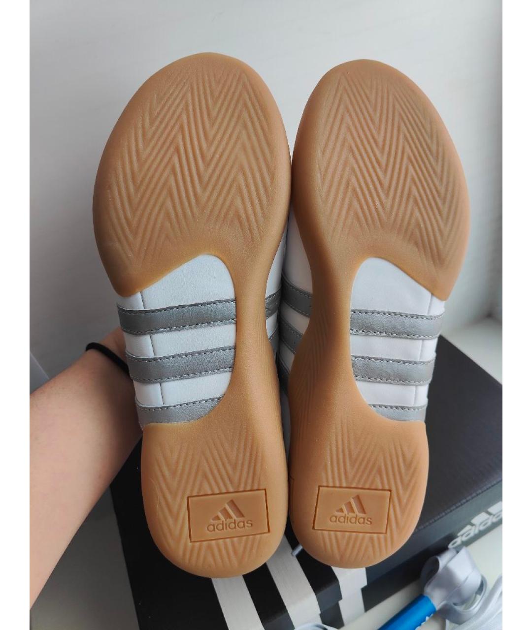 ADIDAS Белые кожаные балетки, фото 5