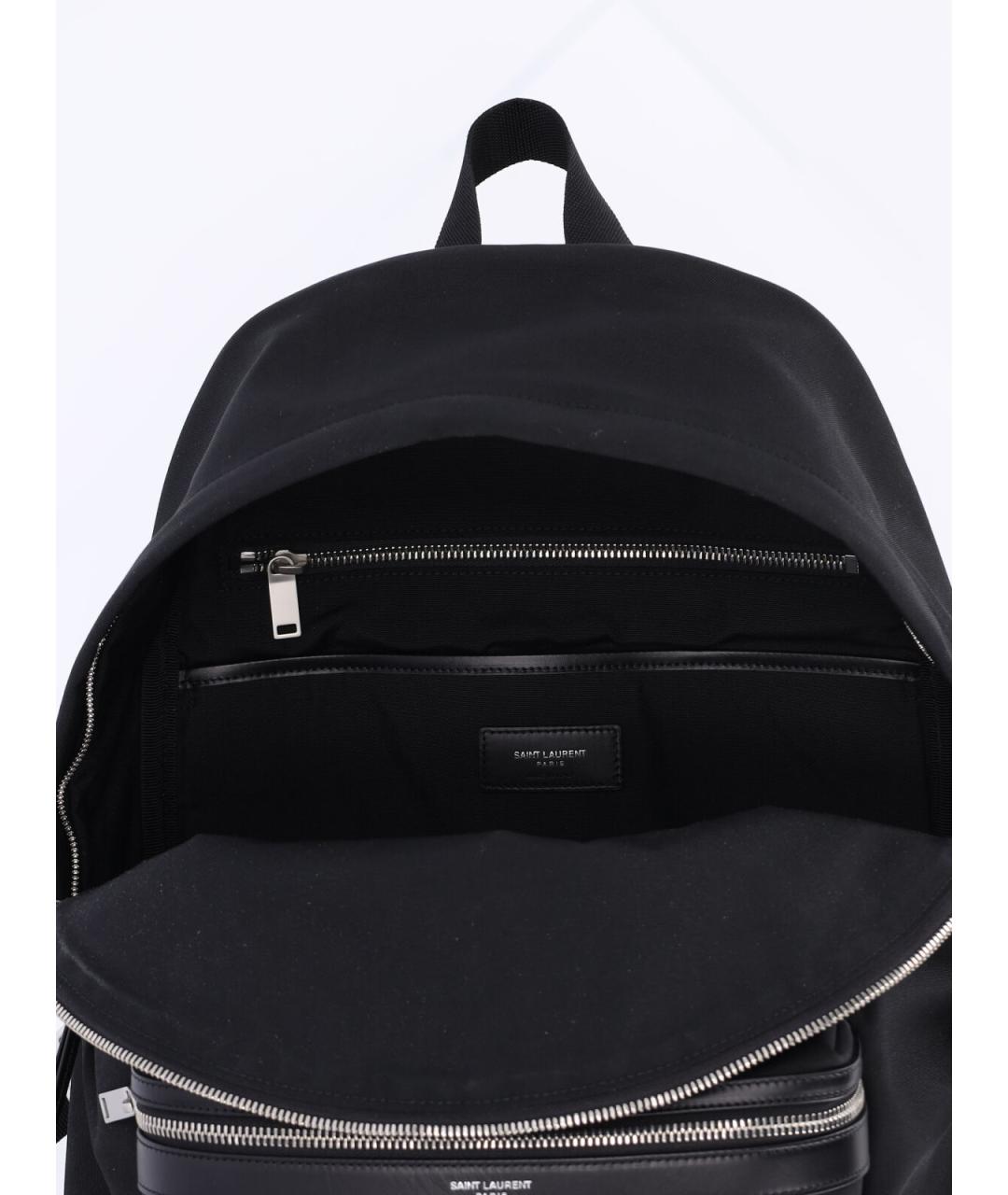 SAINT LAURENT Черный тканевый рюкзак, фото 4
