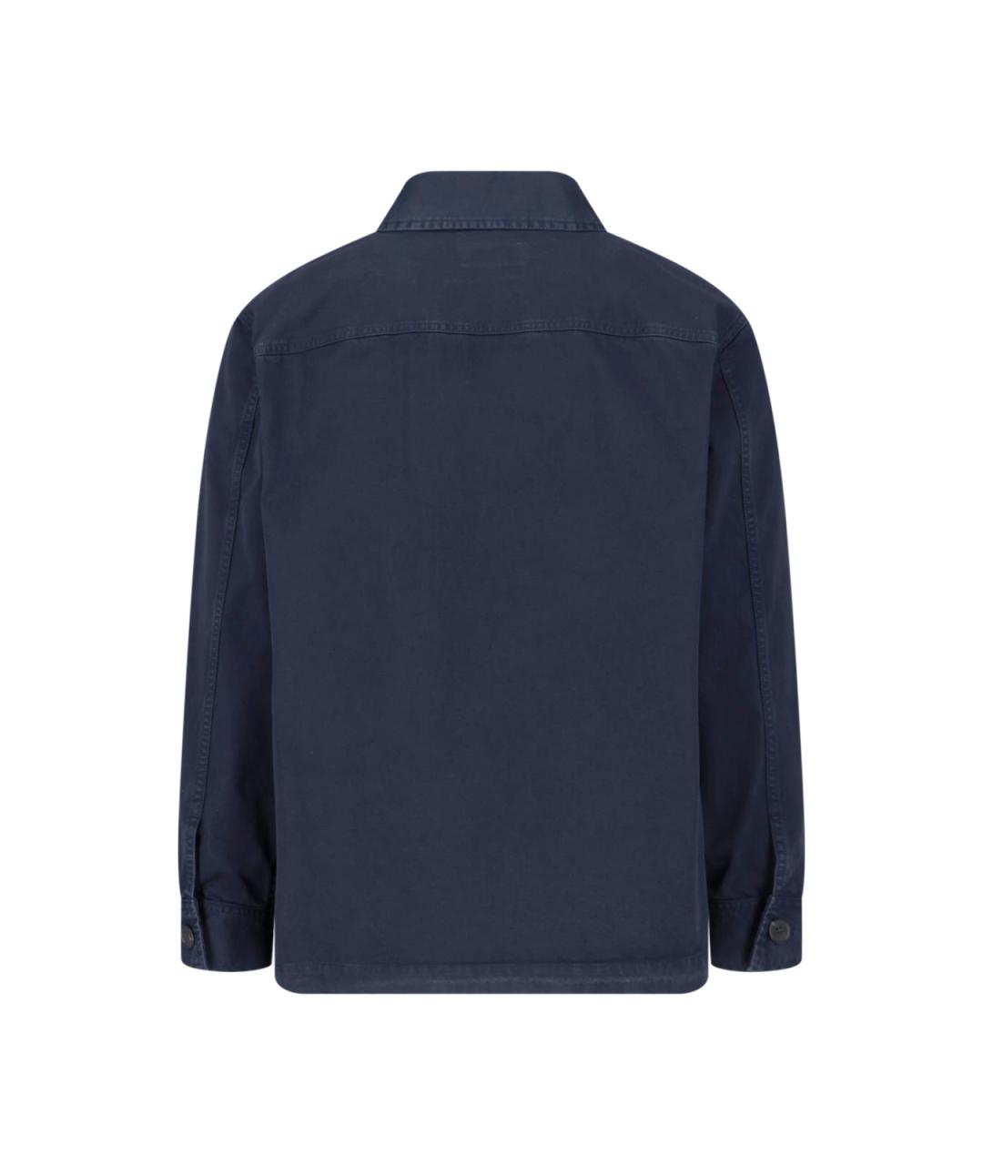 SAINT LAURENT Темно-синяя хлопковая кэжуал рубашка, фото 2