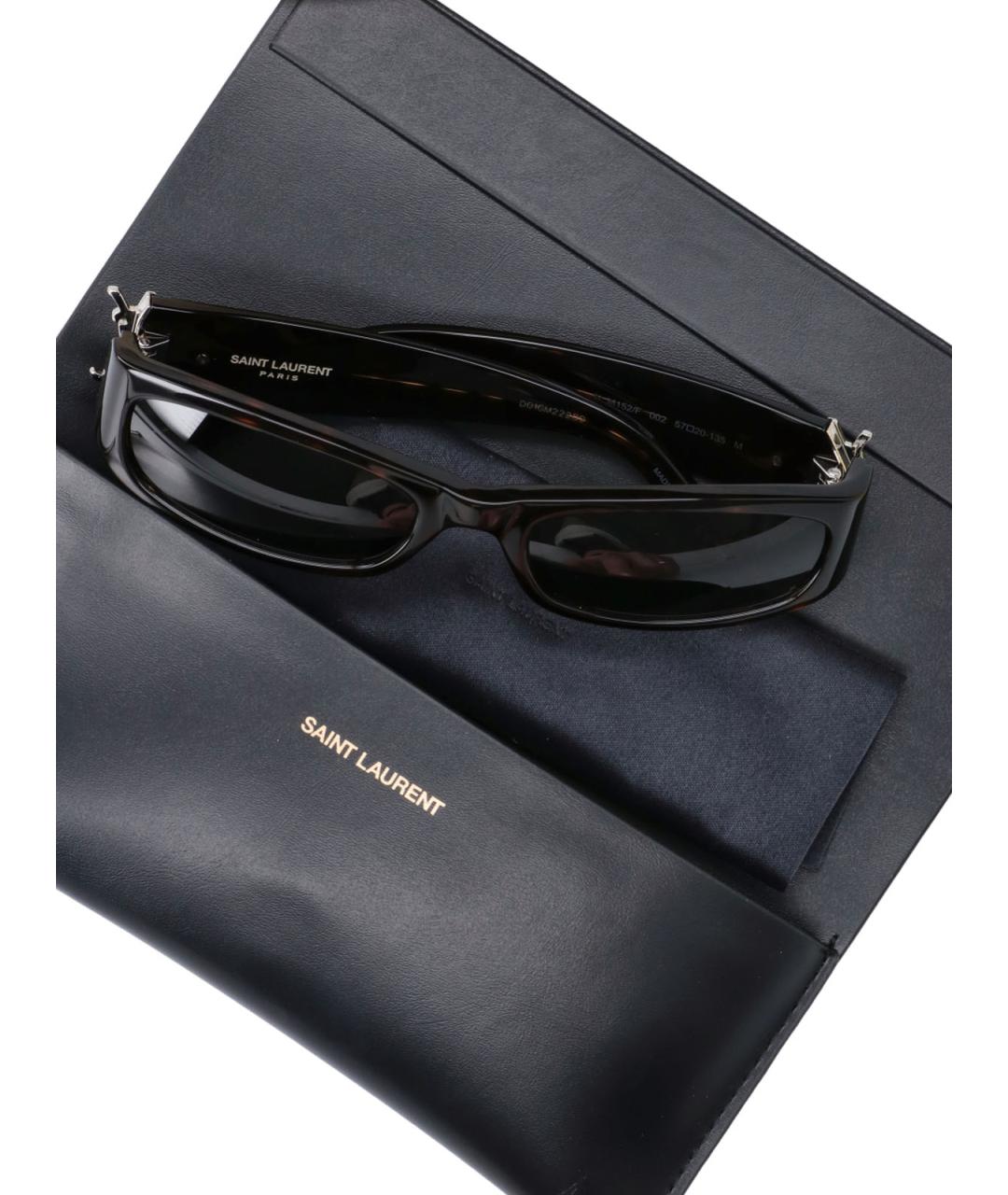 SAINT LAURENT Коричневые солнцезащитные очки, фото 3