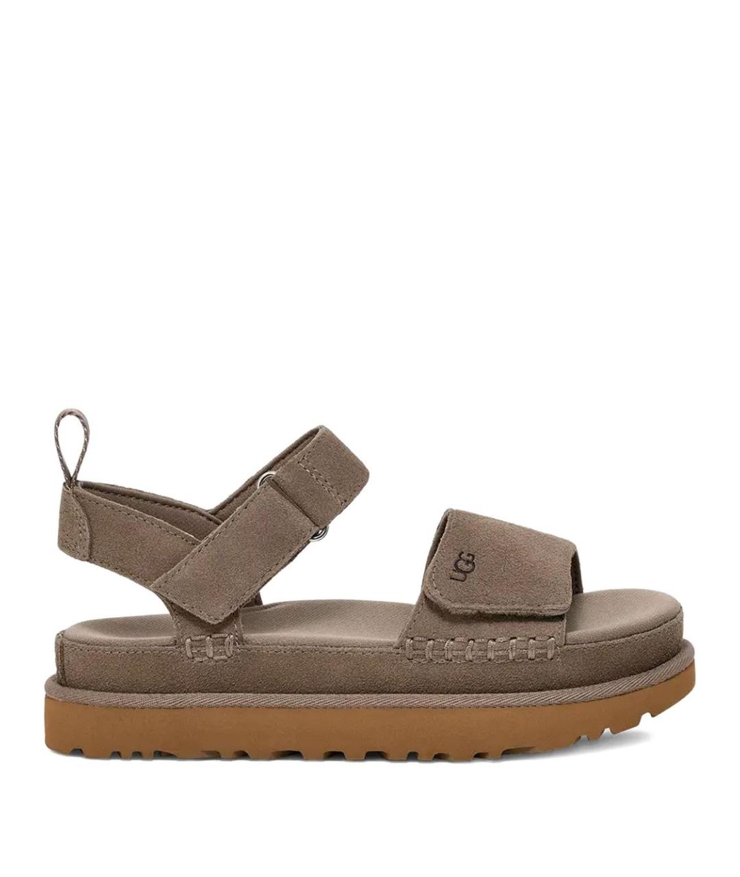 UGG AUSTRALIA Коричневые замшевые босоножки, фото 1