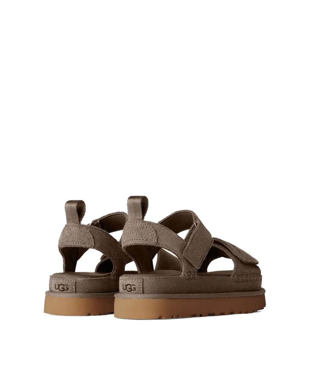 UGG AUSTRALIA Коричневые замшевые босоножки, фото 2