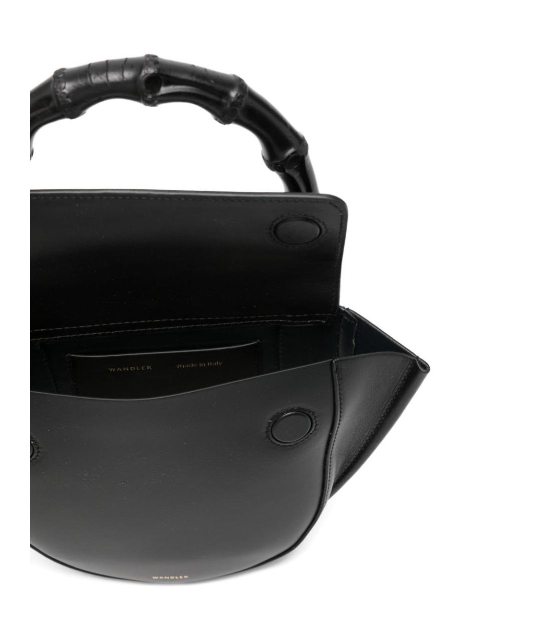 WANDLER Черная кожаная сумка тоут, фото 2