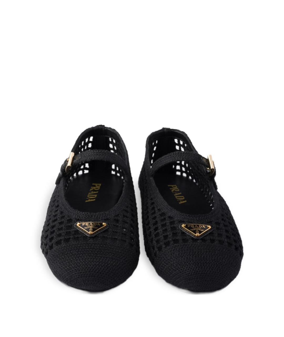 PRADA Черные текстильные балетки, фото 7