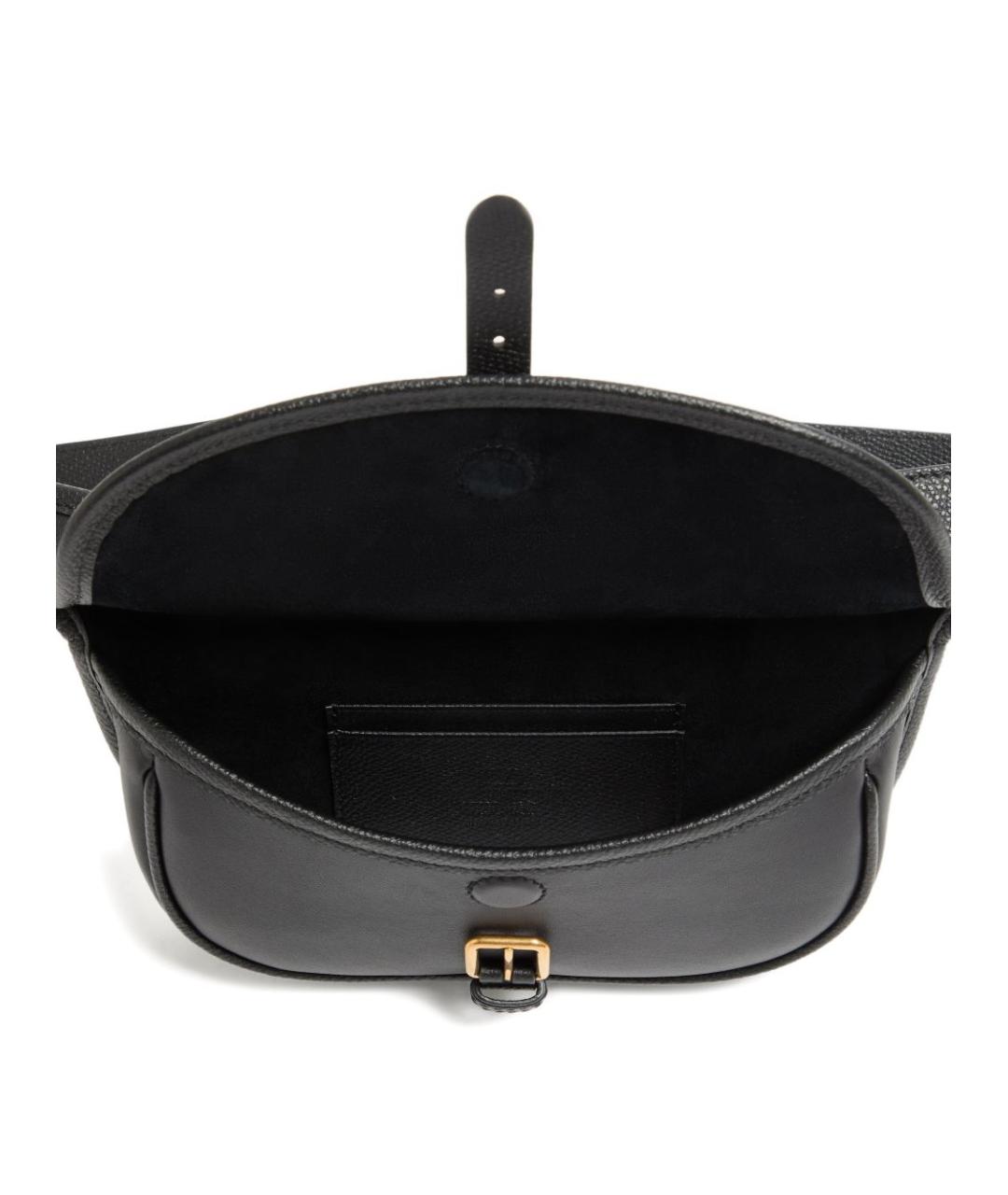 VALENTINO Черная кожаная поясная сумка, фото 2