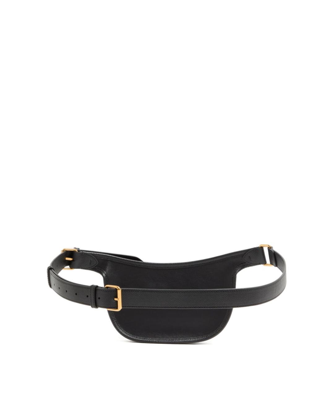 VALENTINO Черная кожаная поясная сумка, фото 3