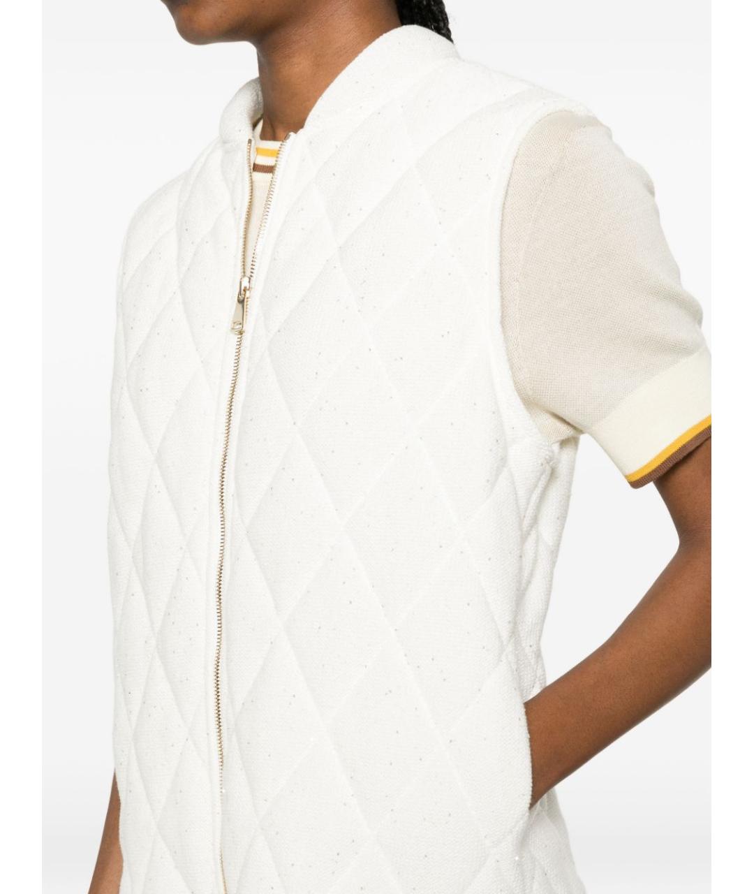 FABIANA FILIPPI Белый хлопковый жилет, фото 4