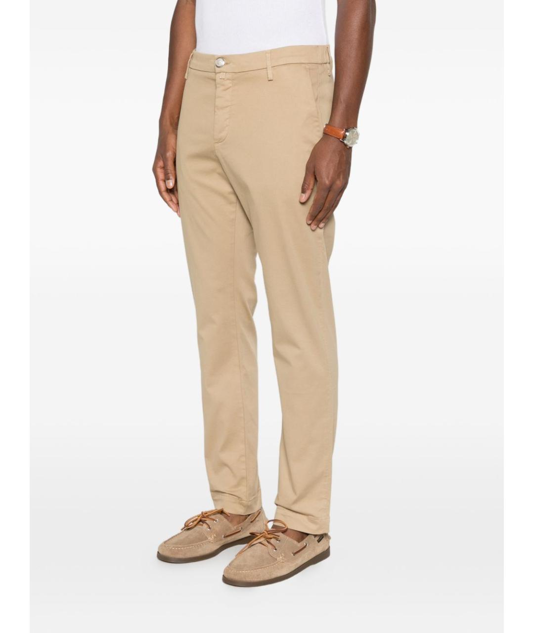 JACOB COHEN Бежевые хлопковые повседневные брюки, фото 5