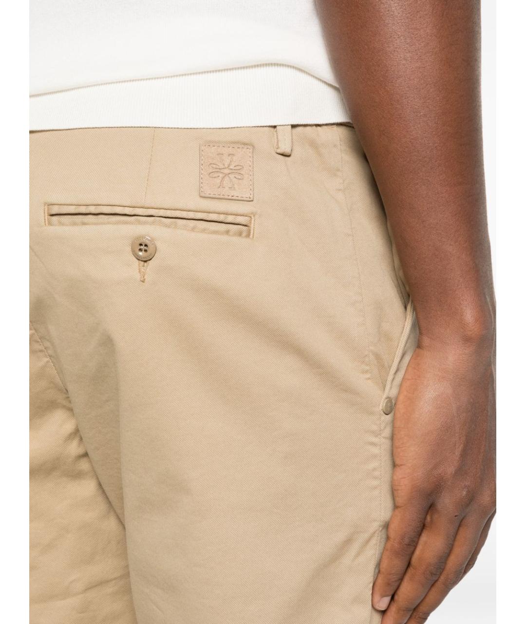 JACOB COHEN Бежевые хлопковые повседневные брюки, фото 2
