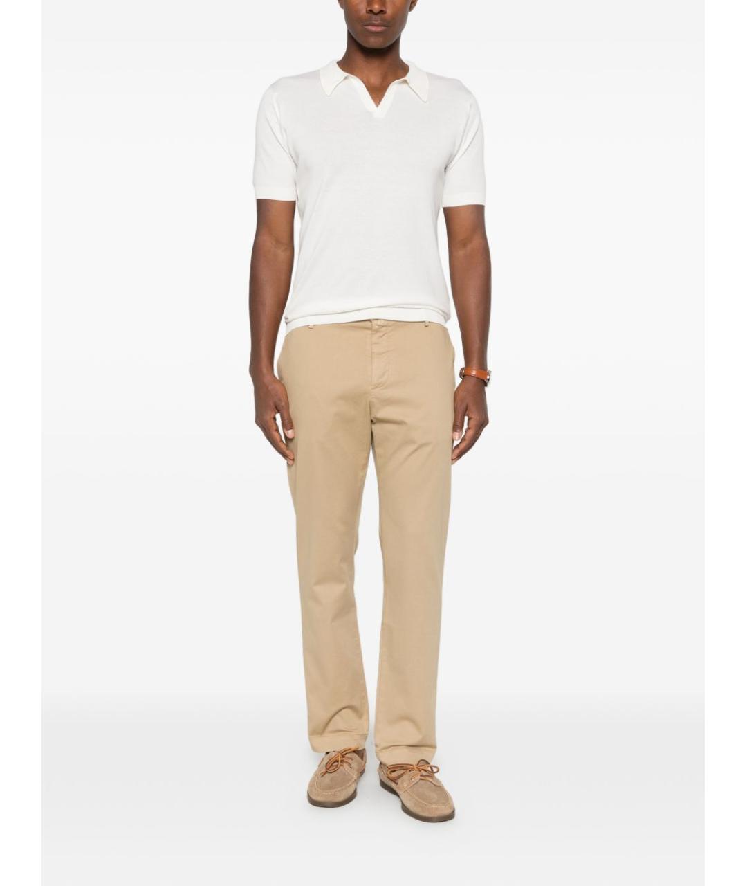 JACOB COHEN Бежевые хлопковые повседневные брюки, фото 3