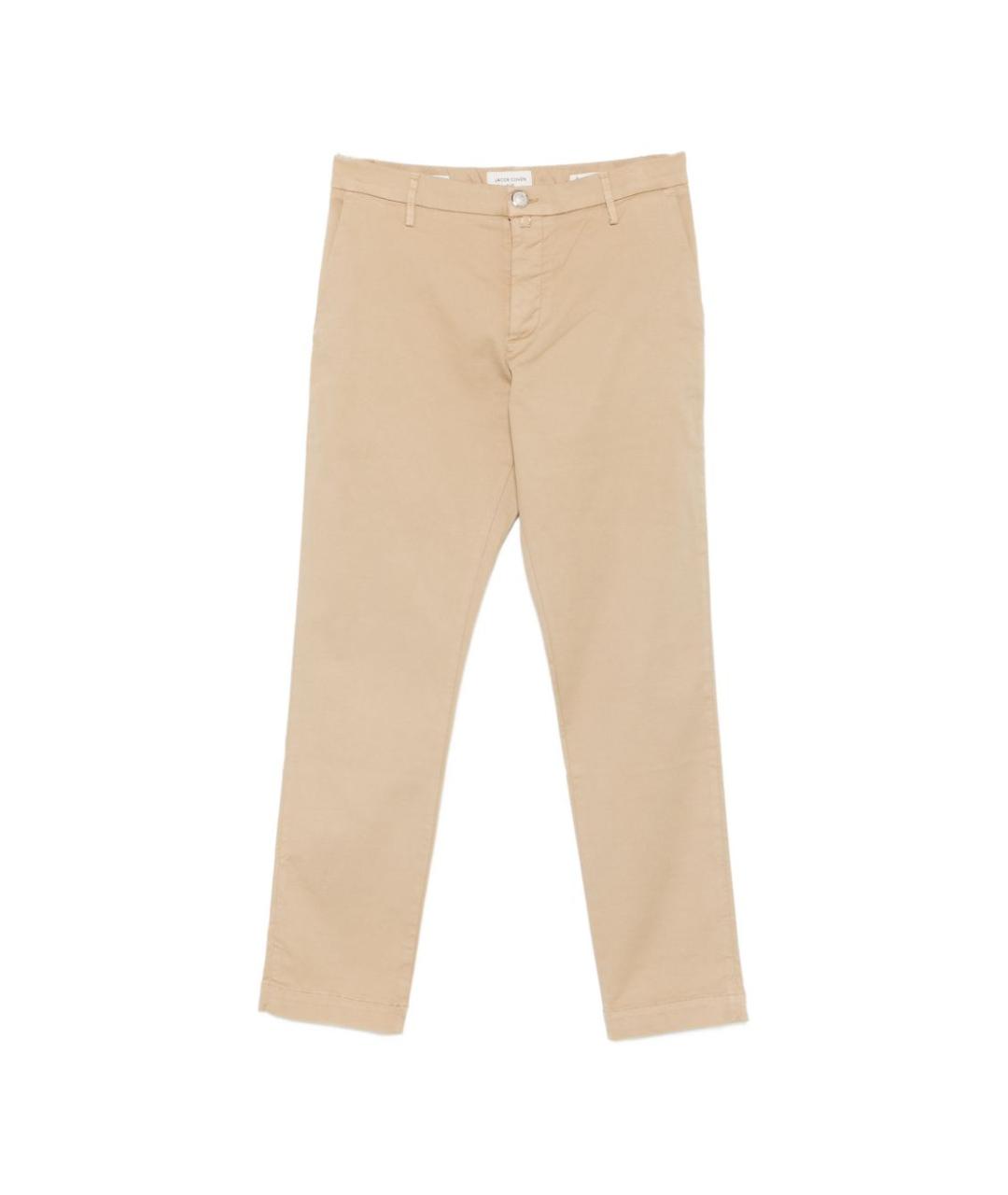 JACOB COHEN Бежевые хлопковые повседневные брюки, фото 6