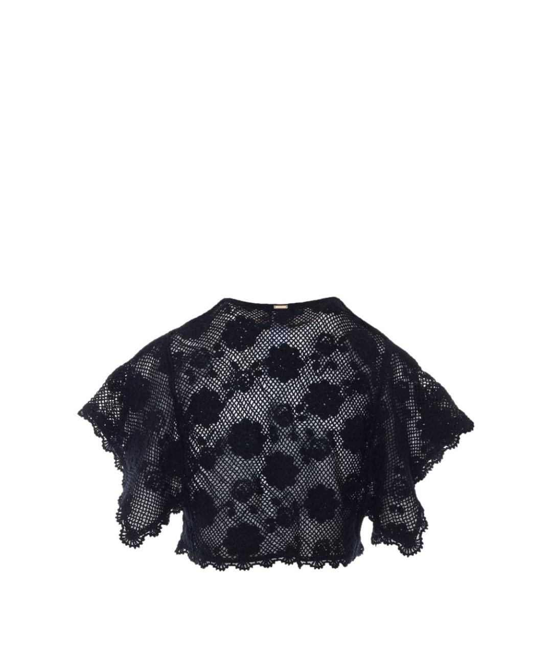 TWIN-SET Черный хлопковый кардиган, фото 4