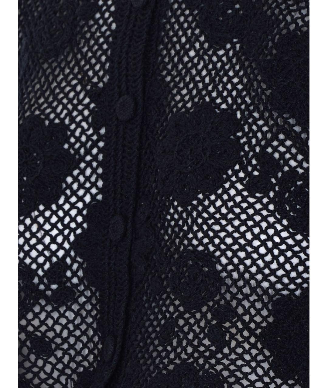 TWIN-SET Черный хлопковый кардиган, фото 3