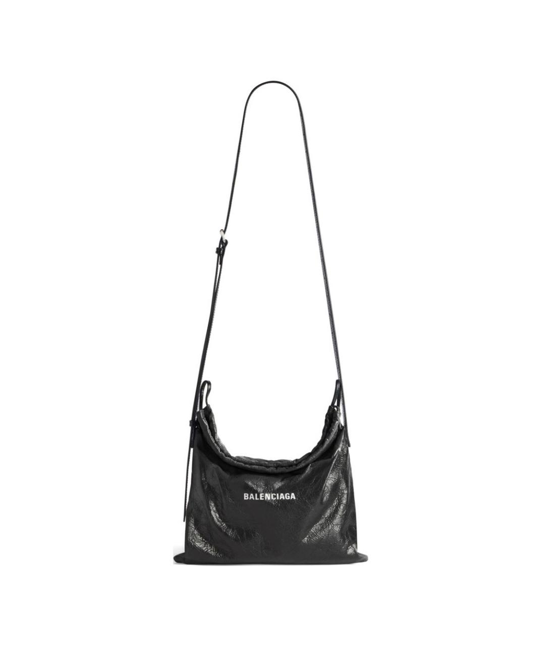 BALENCIAGA Черная кожаная сумка на плечо, фото 1