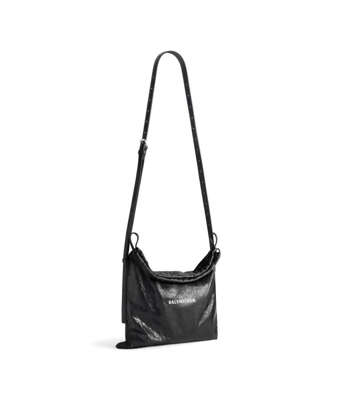 BALENCIAGA Черная кожаная сумка на плечо, фото 3