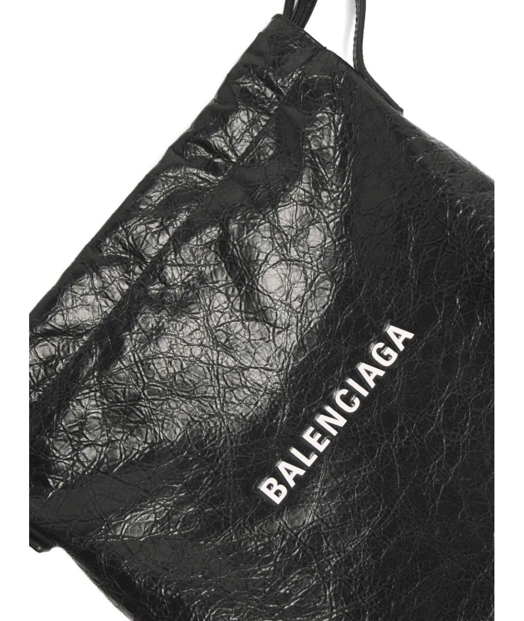 BALENCIAGA Черная кожаная сумка на плечо, фото 2