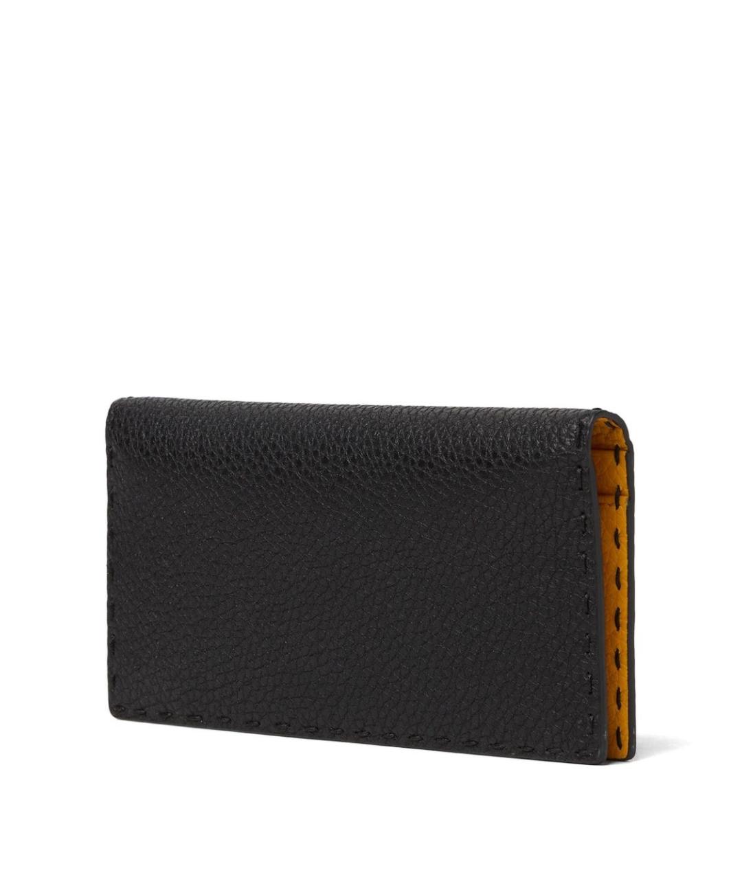 FENDI Черный кожаный кошелек, фото 2