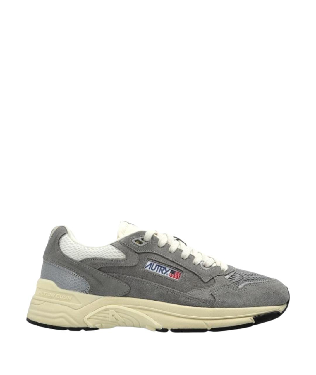 AUTRY Серые замшевые низкие кроссовки / кеды, фото 1