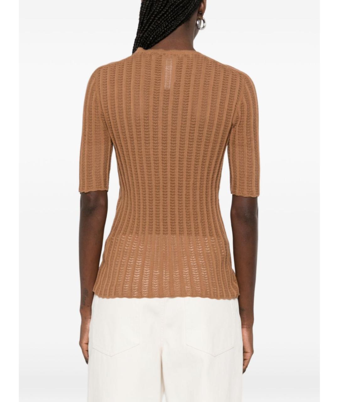 FABIANA FILIPPI Коричневый хлопковый джемпер / свитер, фото 2