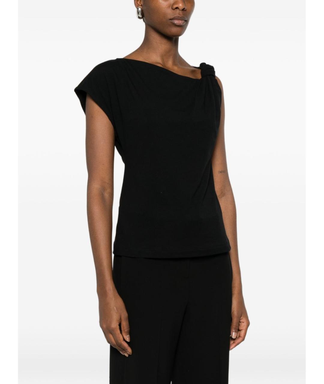 PINKO Черная хлопковая футболка, фото 4