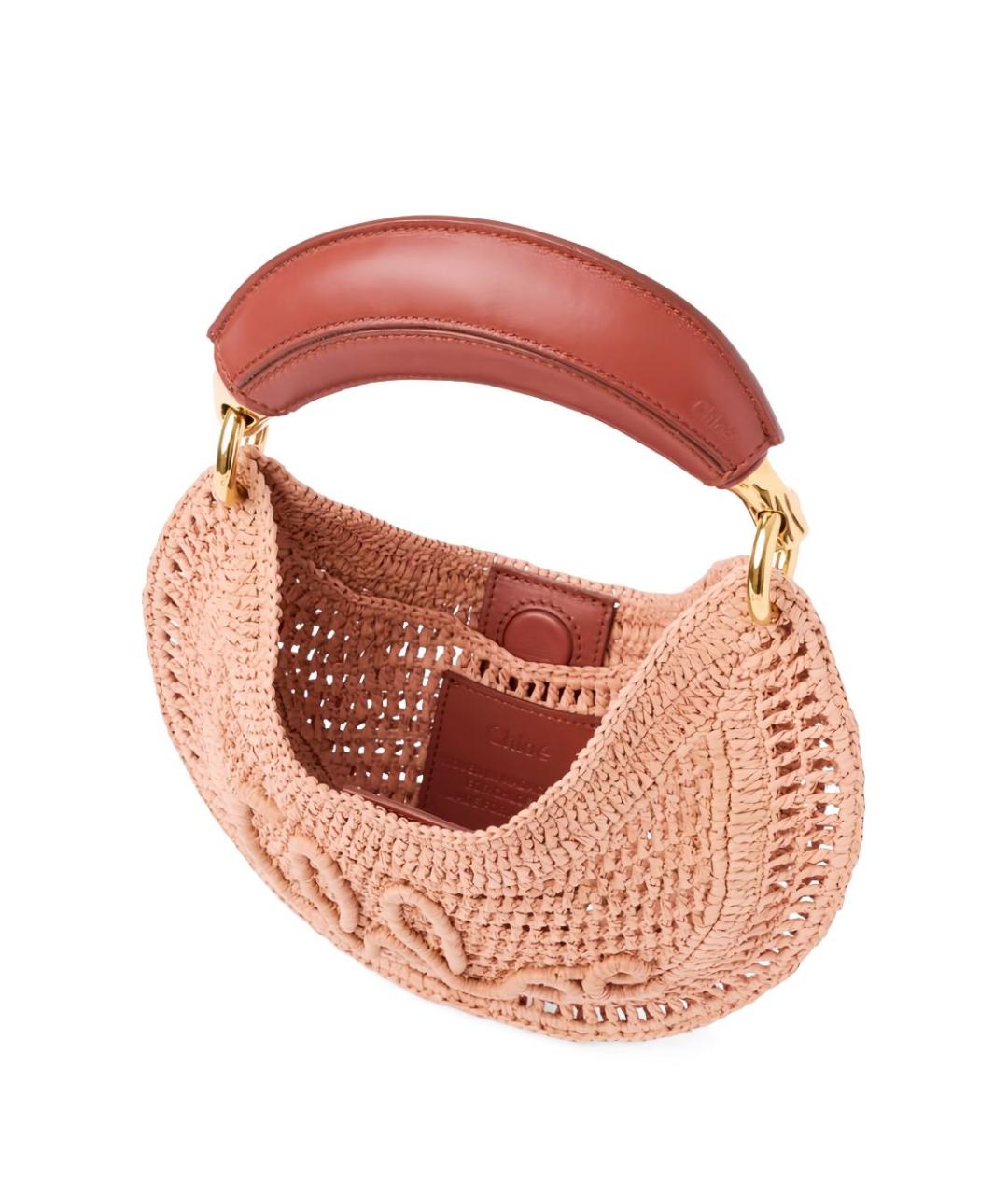 CHLOE Розовая пелетеная сумка через плечо, фото 5