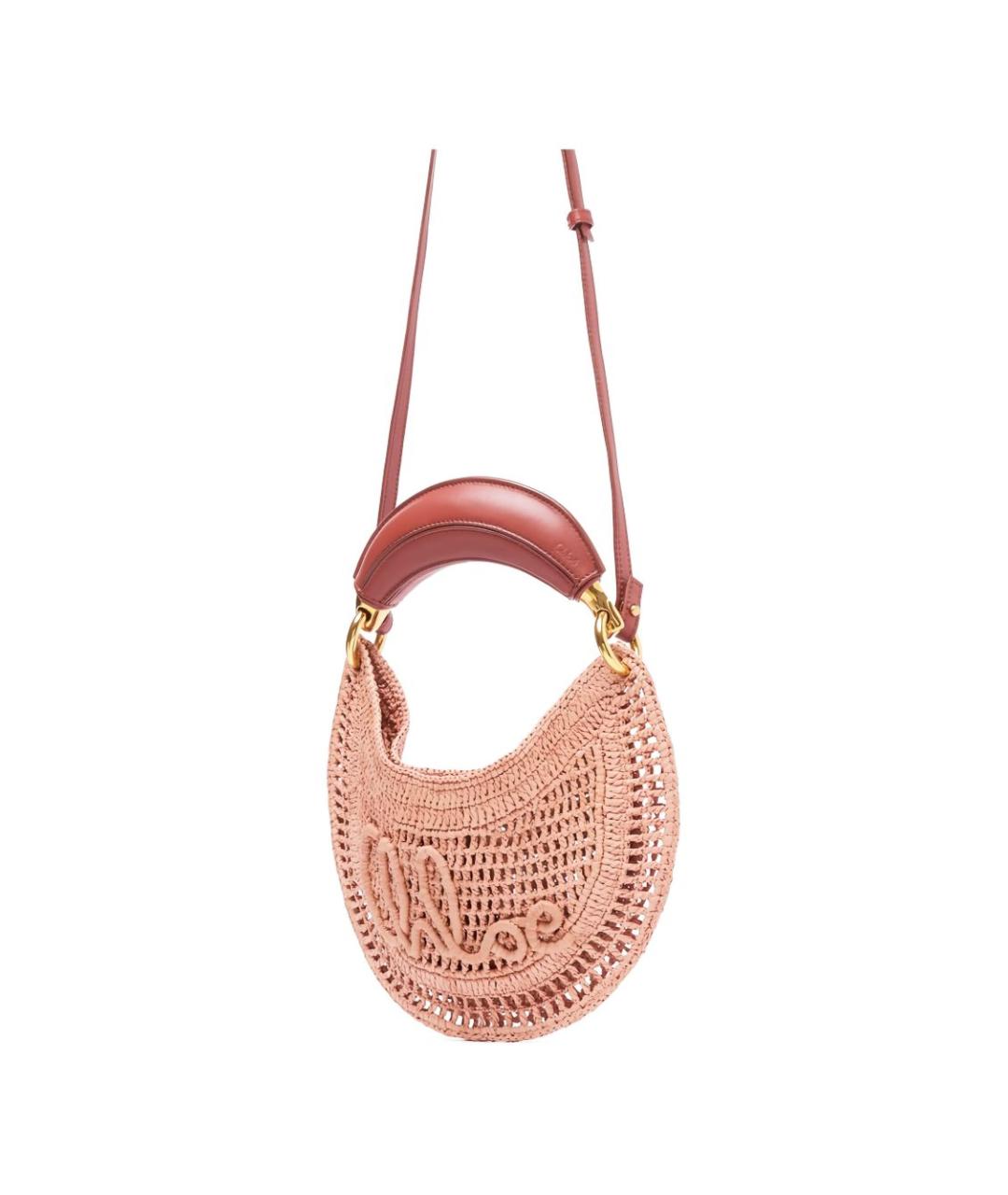 CHLOE Розовая пелетеная сумка через плечо, фото 2