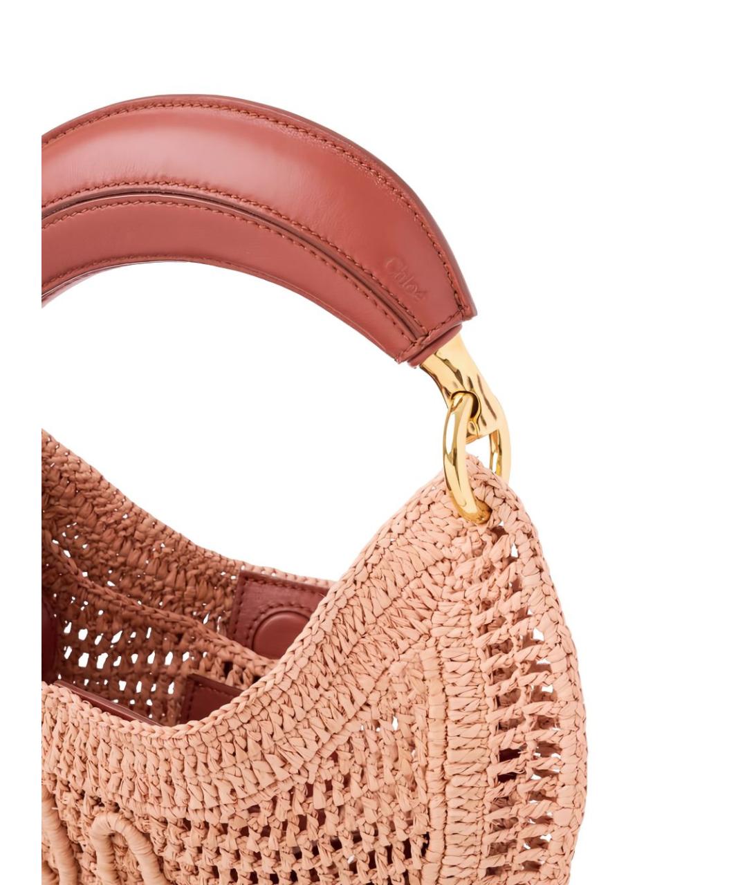 CHLOE Розовая пелетеная сумка через плечо, фото 4