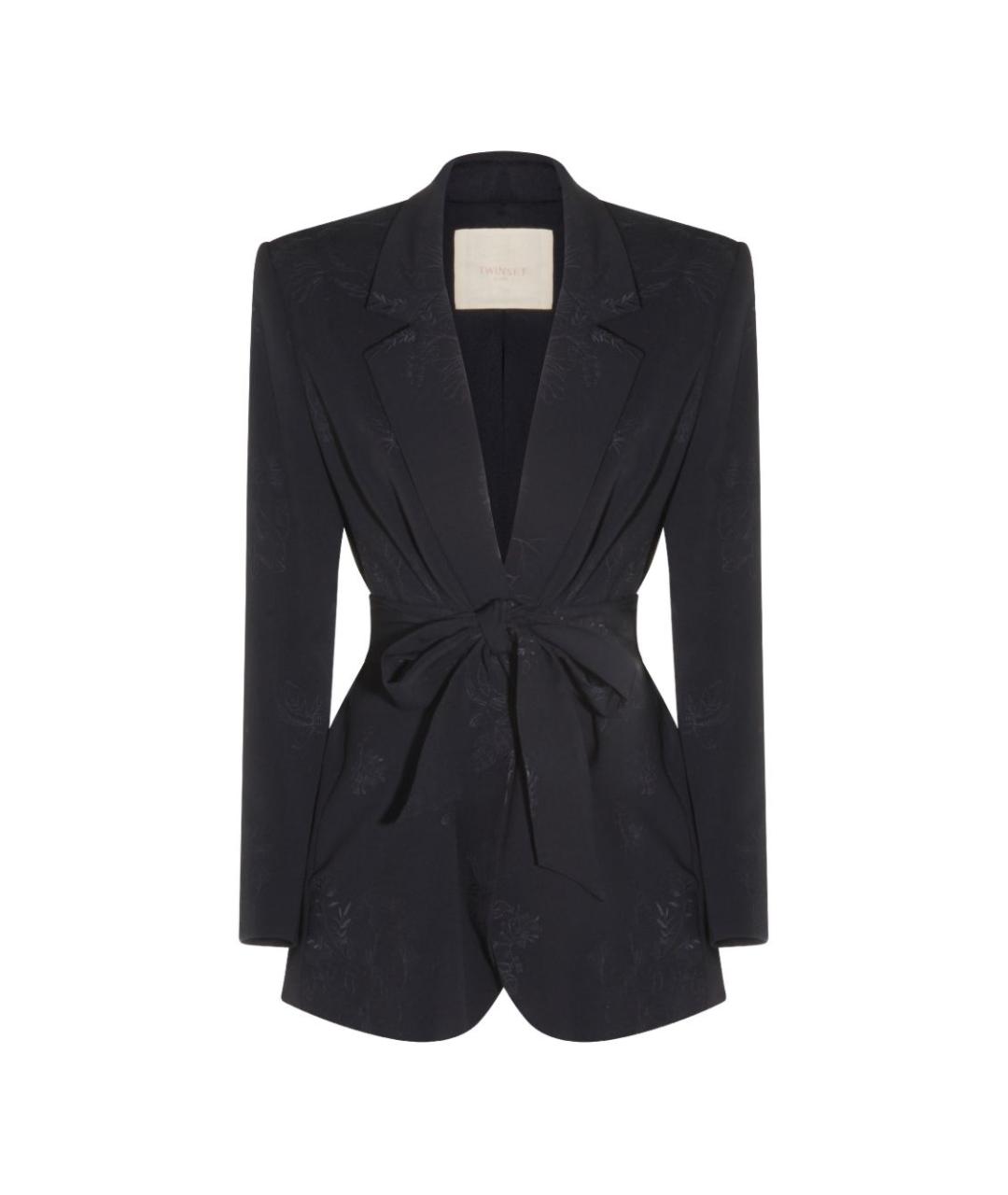 TWIN-SET Черное полиэстеровое платье, фото 1