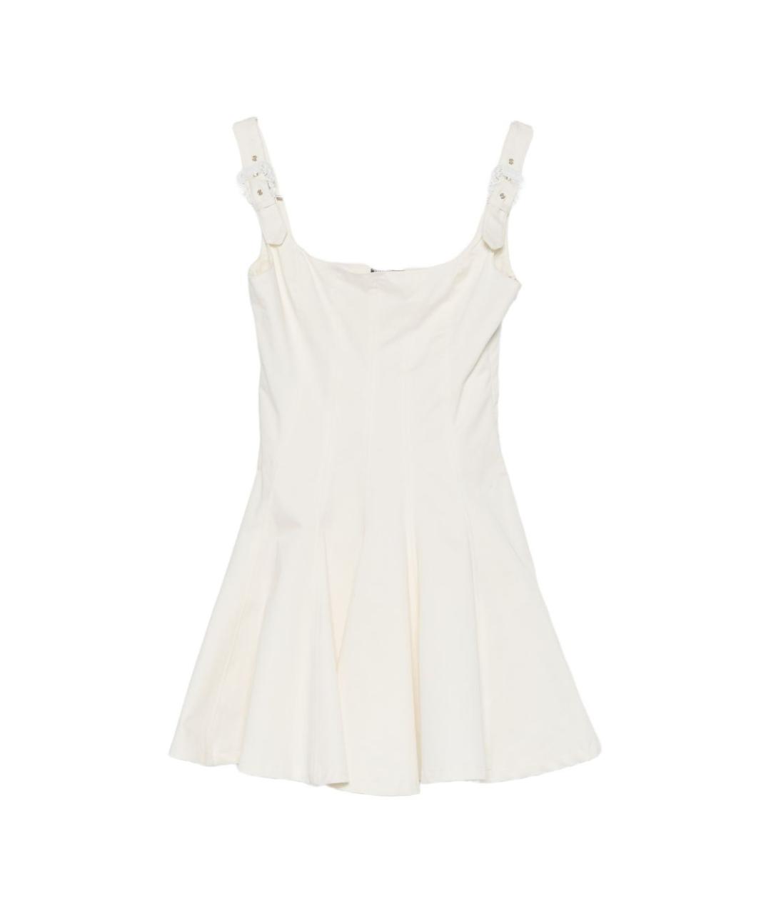 VERSACE JEANS COUTURE Бежевое хлопковое повседневное платье, фото 1