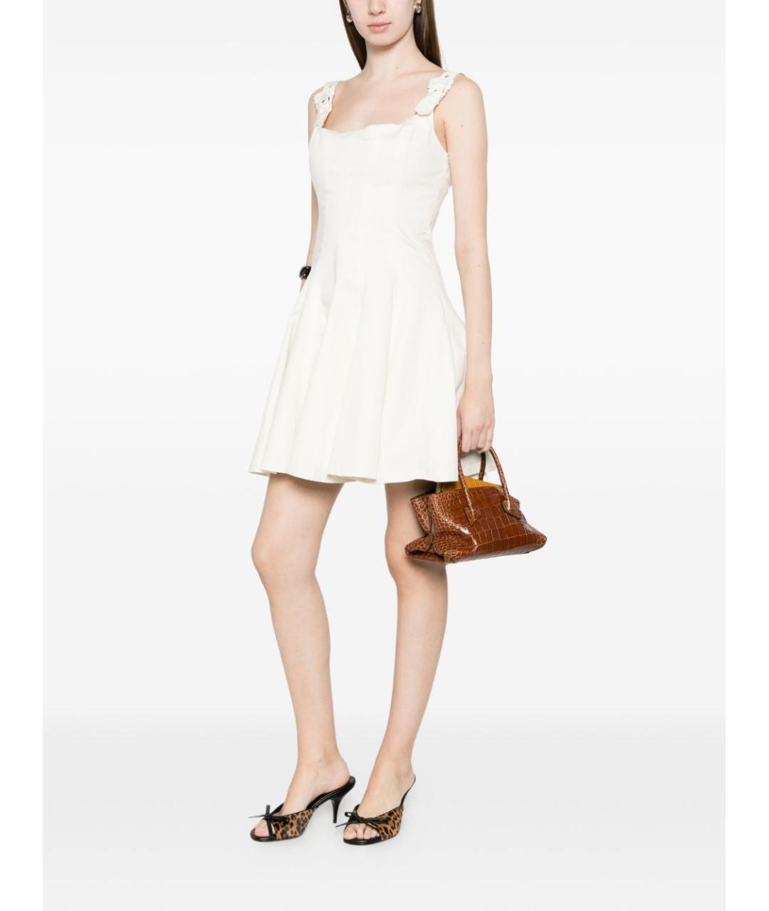 VERSACE JEANS COUTURE Бежевое хлопковое повседневное платье, фото 3