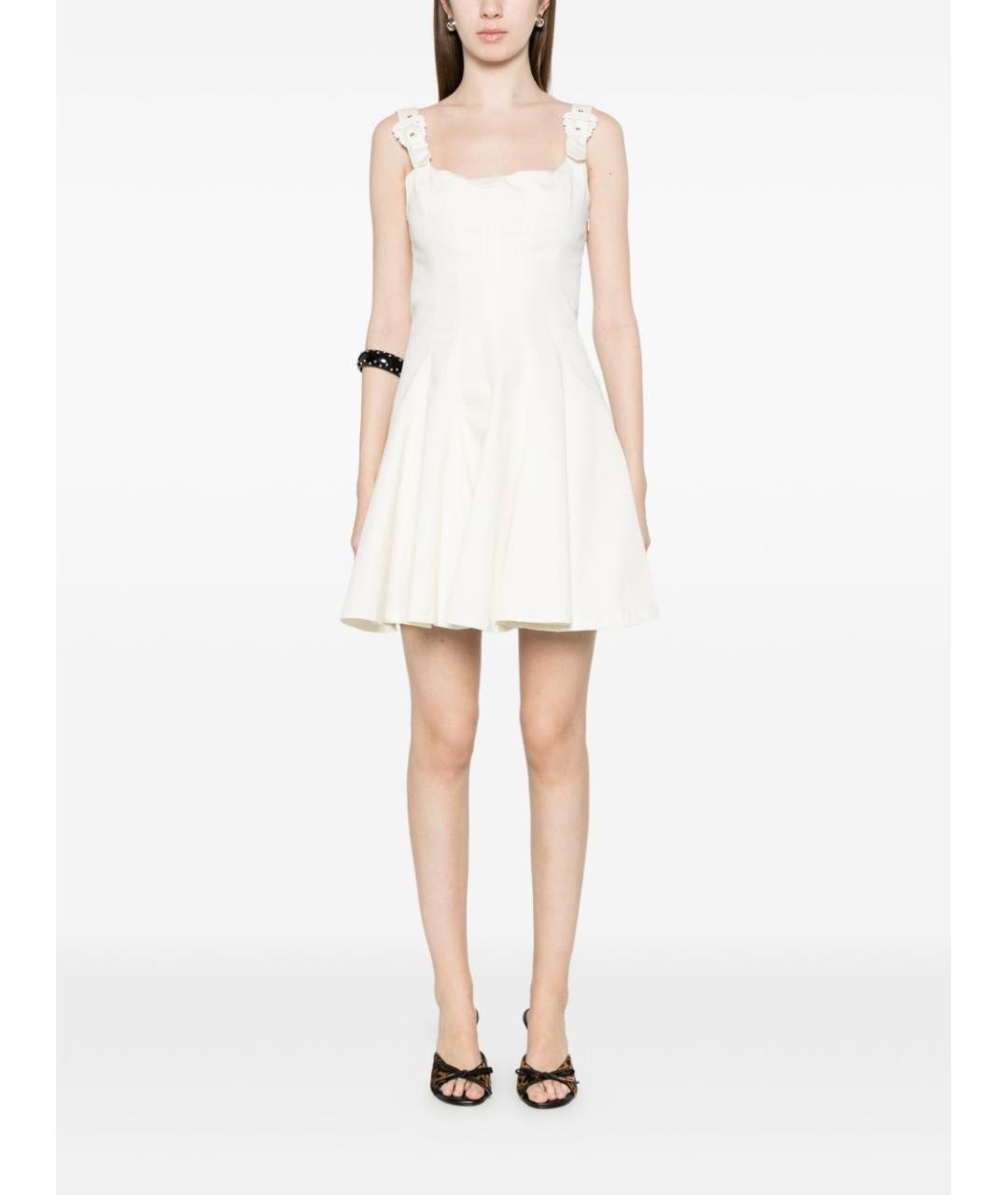 VERSACE JEANS COUTURE Бежевое хлопковое повседневное платье, фото 5