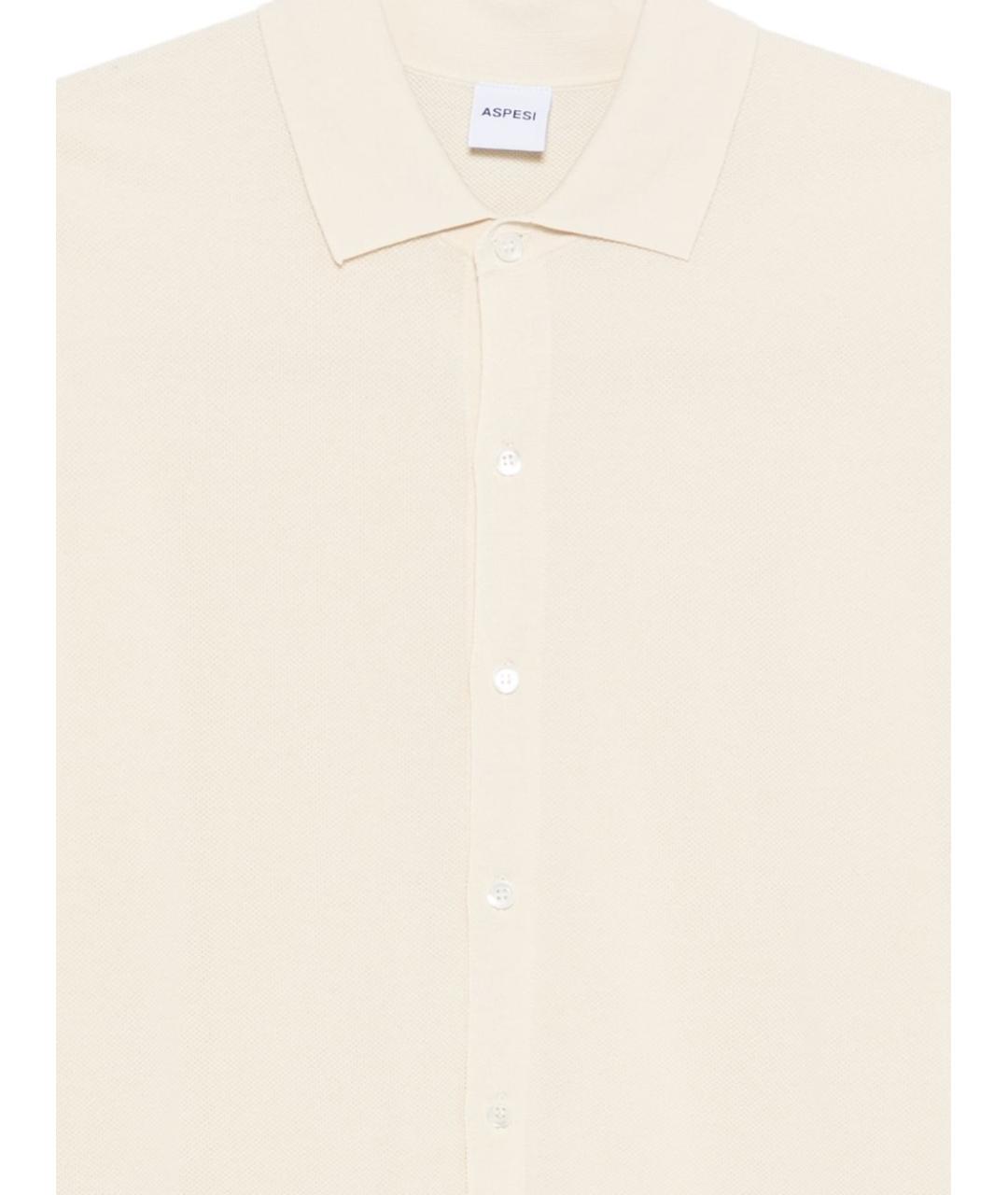 ASPESI Бежевая хлопковая кэжуал рубашка, фото 3