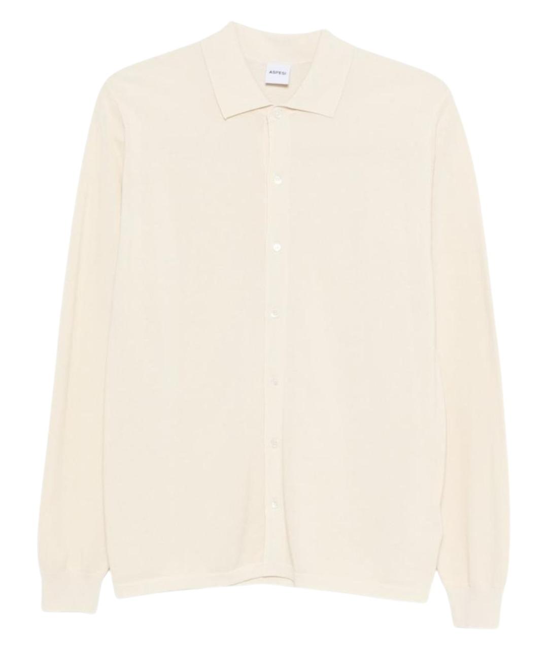 ASPESI Бежевая хлопковая кэжуал рубашка, фото 1