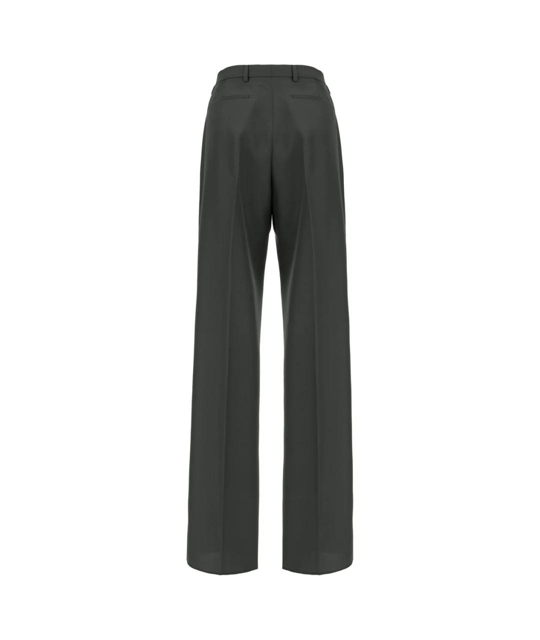 GUCCI Зеленые полиэстеровые прямые брюки, фото 3