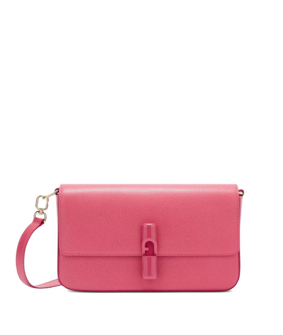 FURLA Розовая кожаная сумка через плечо, фото 1