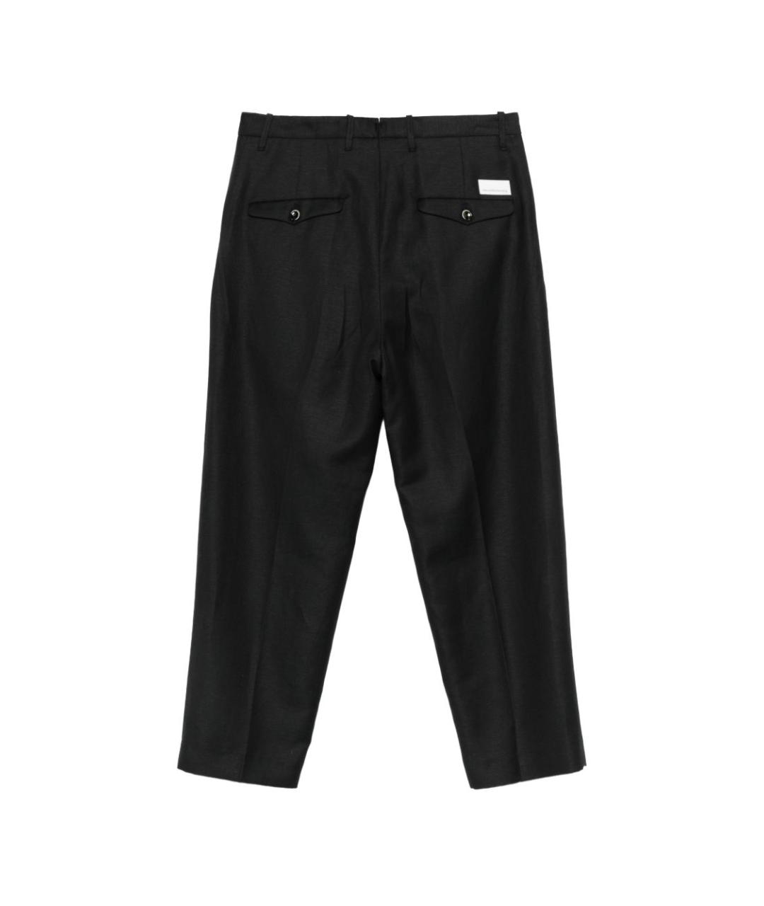 NINE IN THE MORNING Черные шерстяные повседневные брюки, фото 3