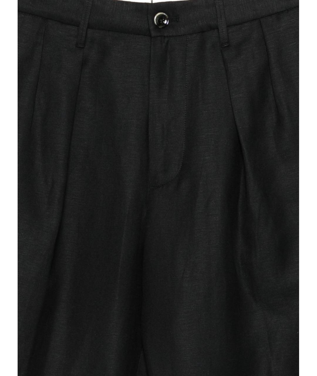 NINE IN THE MORNING Черные шерстяные повседневные брюки, фото 2