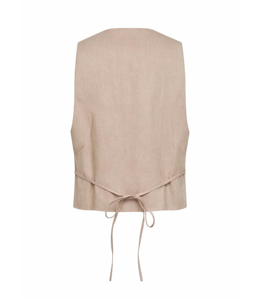 JACQUEMUS Бежевый вискозный жилет, фото 4