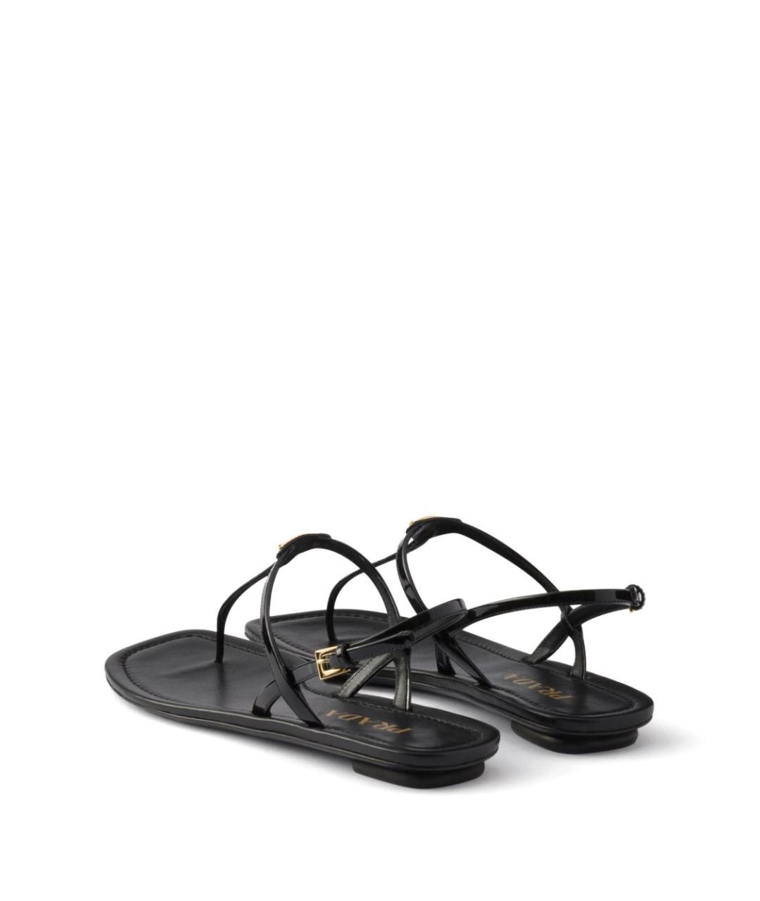 PRADA Черные кожаные сандалии, фото 5