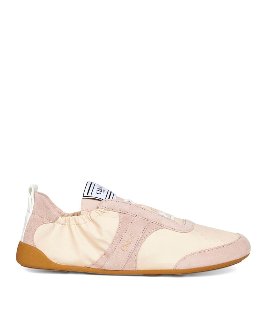 CHLOE Бежевые текстильные кроссовки, фото 1