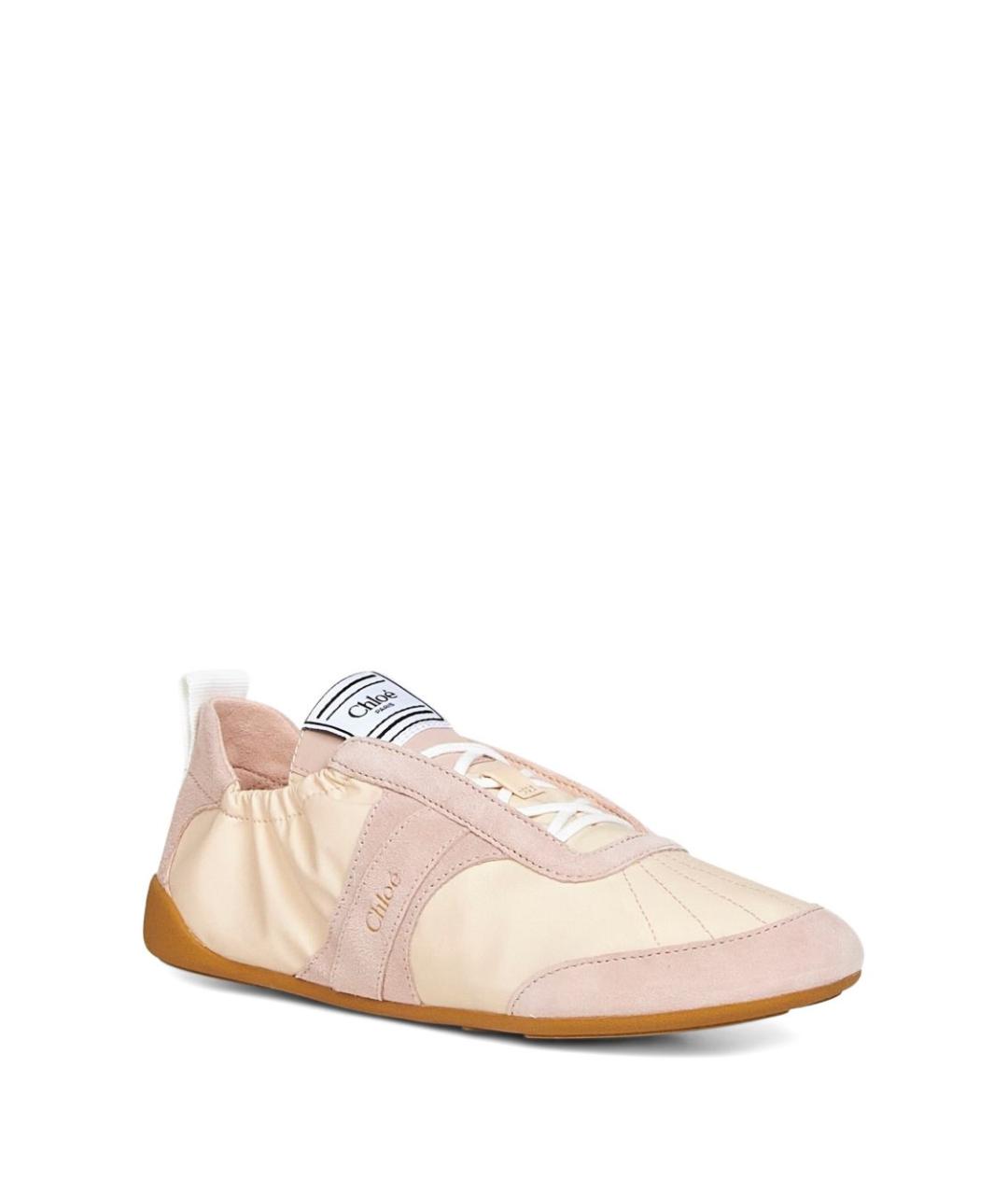 CHLOE Бежевые текстильные кроссовки, фото 3