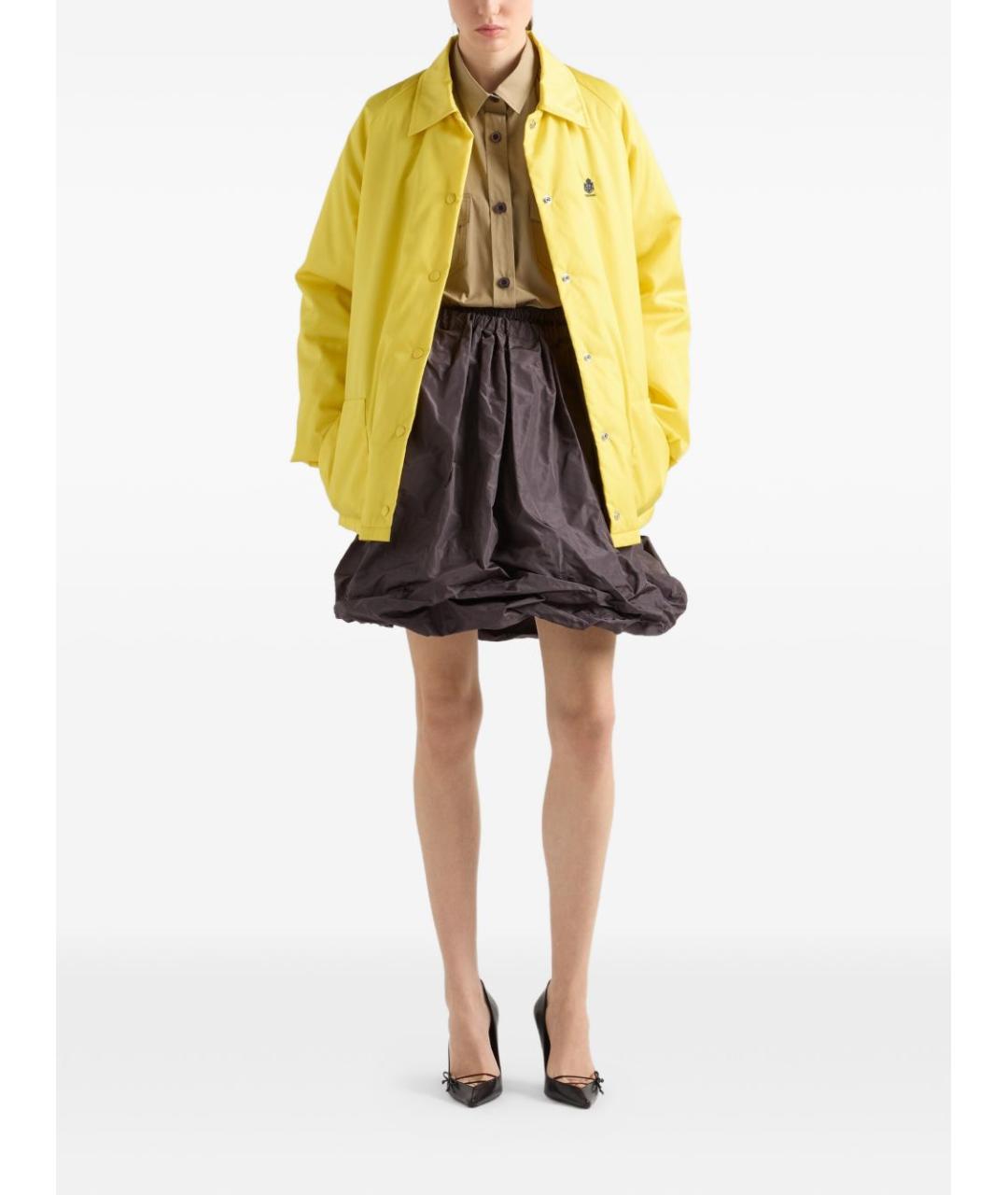 PRADA Желтая полиамидовая куртка, фото 3