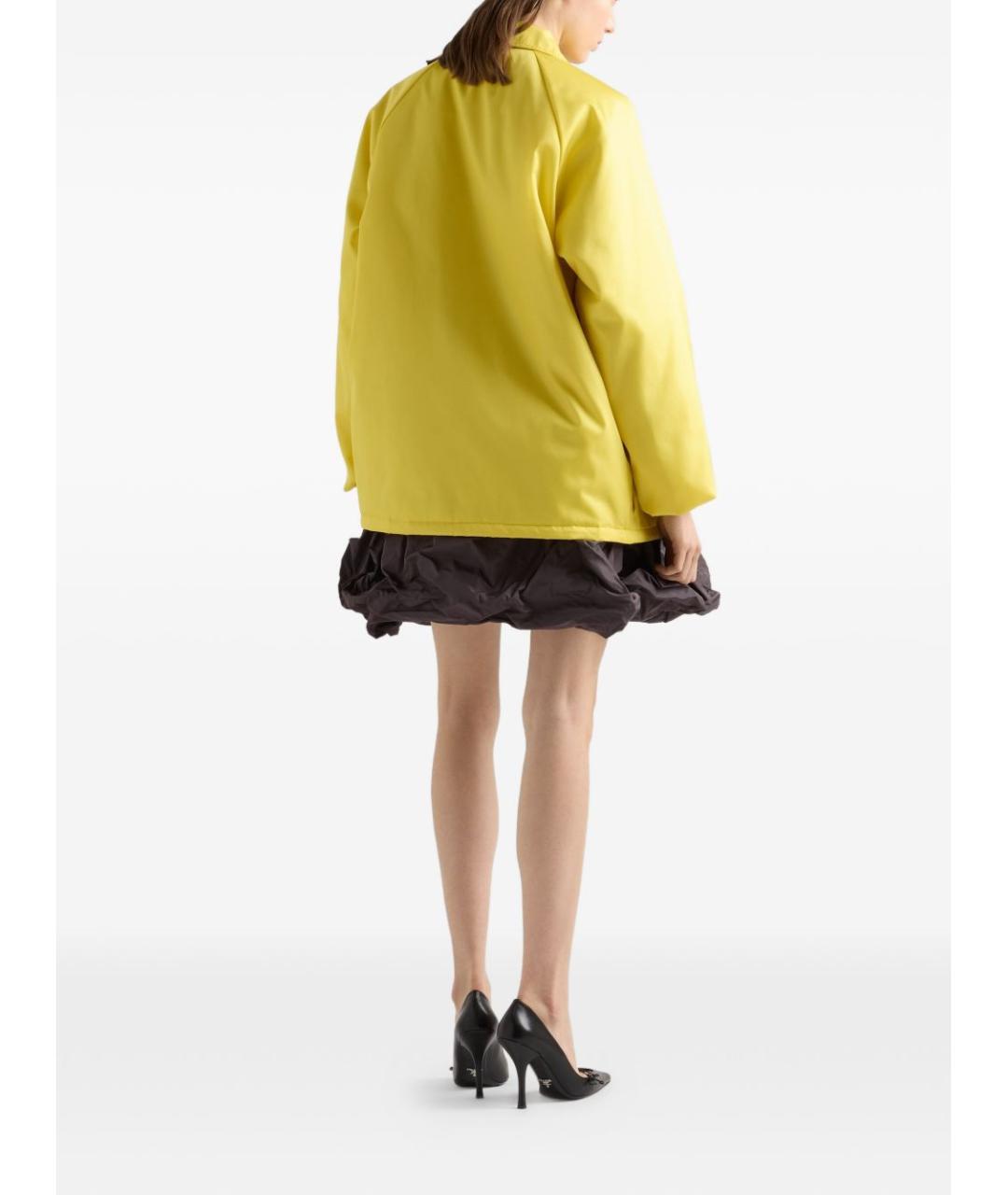 PRADA Желтая полиамидовая куртка, фото 2