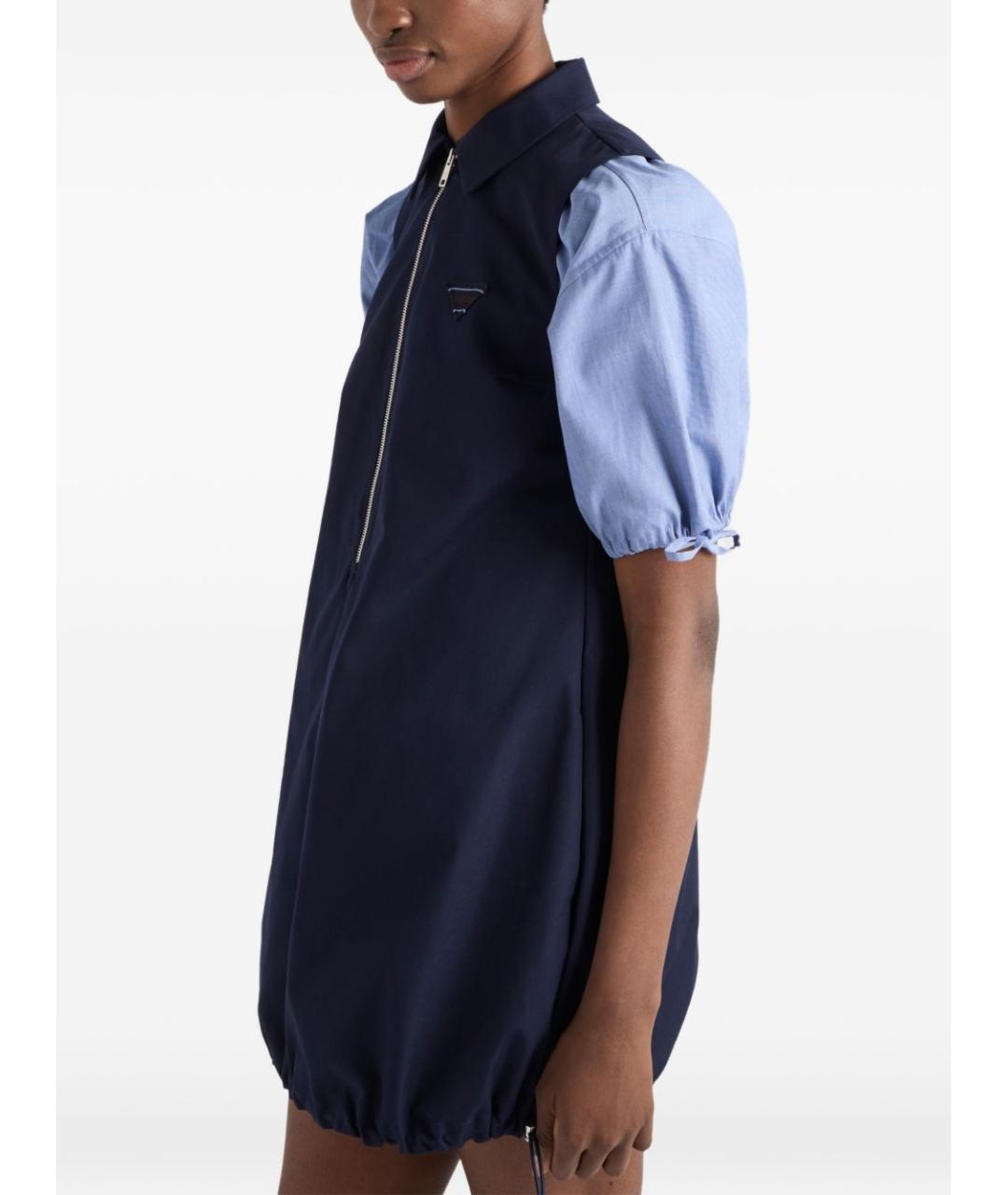 PRADA Синее полиэстеровое повседневное платье, фото 5