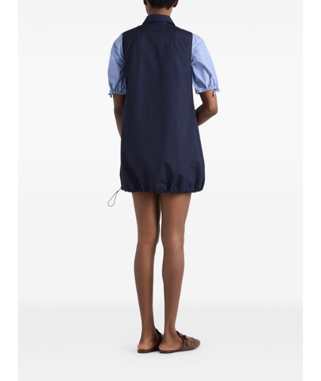 PRADA Синее полиэстеровое повседневное платье, фото 2