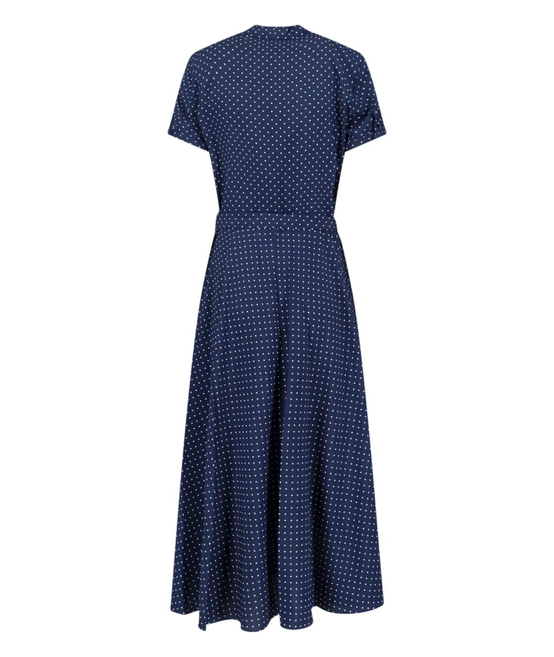 RALPH LAUREN Синее полиэстеровое повседневное платье, фото 2