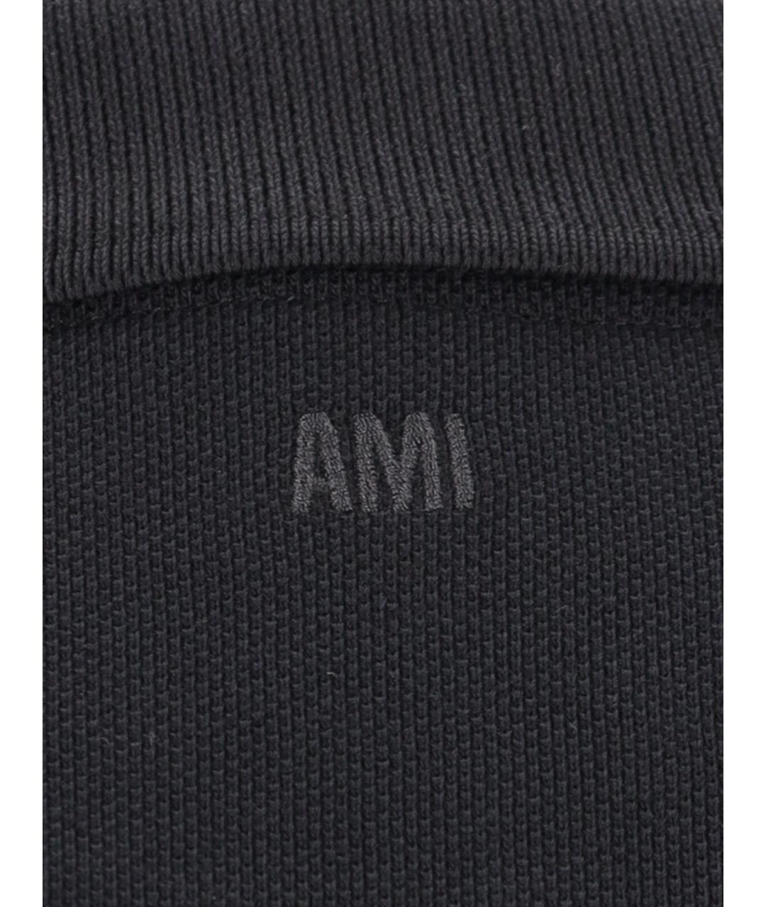 Ami Paris Черная хлопковая футболка, фото 3
