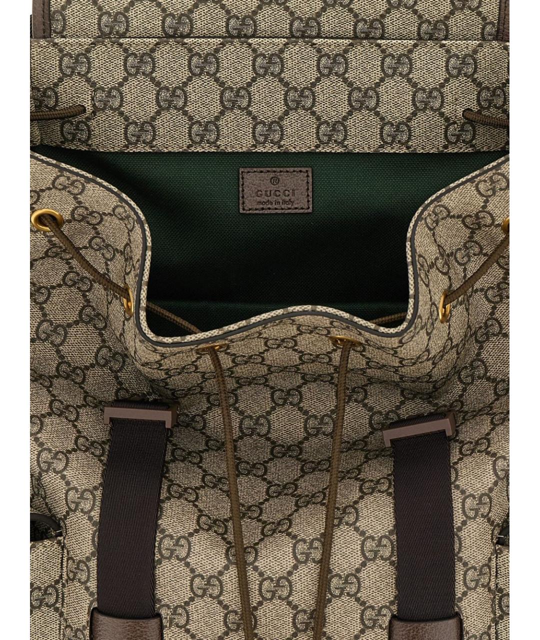 GUCCI Бежевый тканевый рюкзак, фото 2