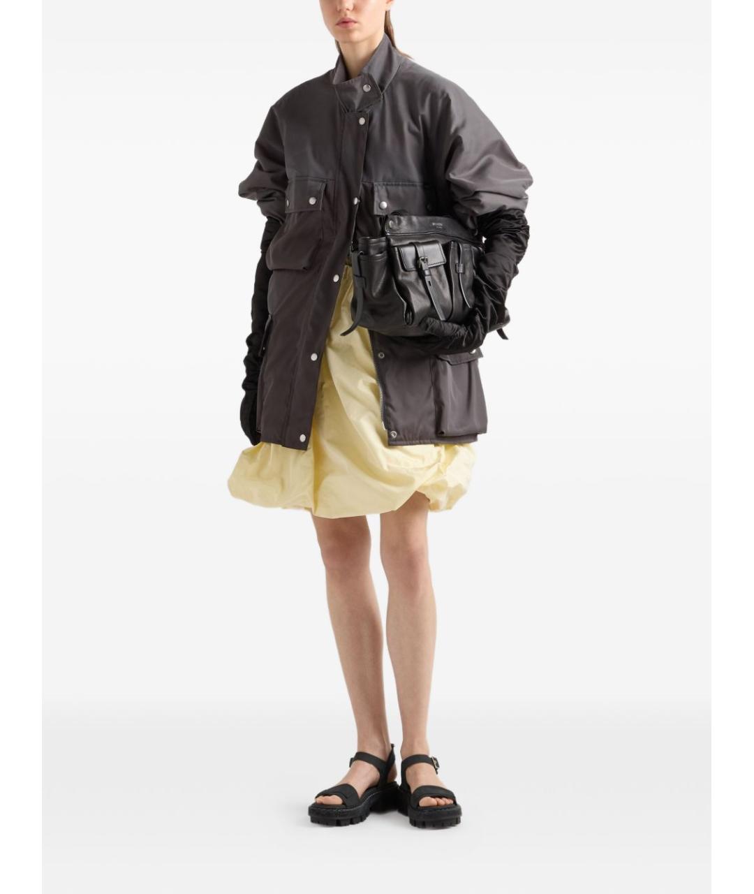 PRADA Антрацитовая полиамидовая куртка, фото 2