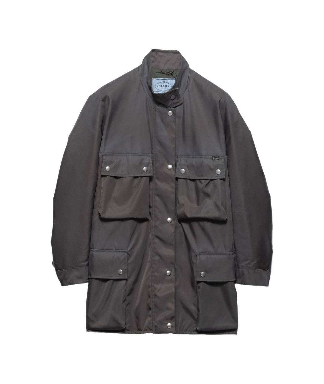 PRADA Антрацитовая полиамидовая куртка, фото 1